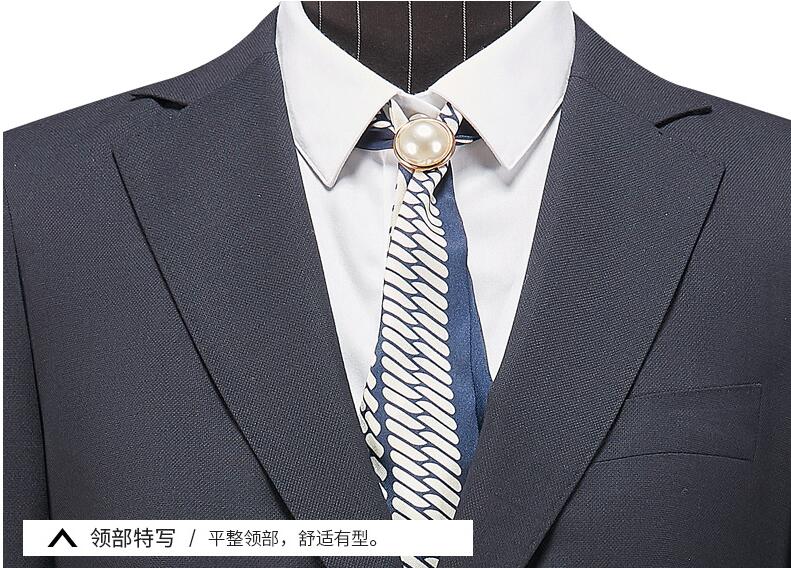 物業(yè)前臺行政女士兩粒扣工服領型細節(jié)圖